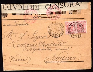 ITALY 1817 WAR TIME CENSORED COVER WITH CENSOR LABEL & "CENSURA PROVINCIALE" - Bild 1 von 2