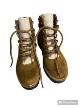 Brown Boots Indigo Rd. Brown Suede Ivory Sherpa Mallory Boots Women's Size 5.5