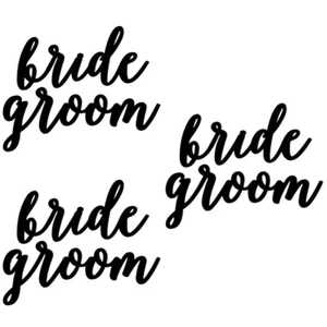 3 Juegos Boda Madera Adornos Novia y Novio Letreros Colgantes Silla - Imagen 1 de 12