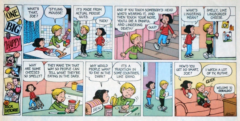 One Big Happy by Rick Detorie - lot of 23 full color Sunday comics - early 1989 - image 1 of 1