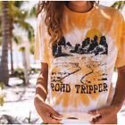 Kurzärmeliges Damen-T-Shirt mit gefärbter Krawatte Pura Vida Road Tripper Gr. XL