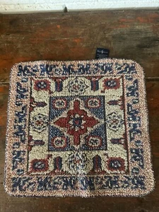 Toalla facial vintage Ralph Lauren toalla Southwestern azul rojo tostado Kilim Navajo - Imagen 1 de 7