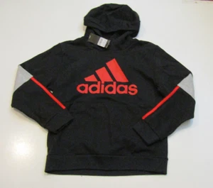 NWT YOUTH ADIDAS Black Red Pullover Hoodie Jacket Sz X-Large 18/20 - Picture 1 of 3