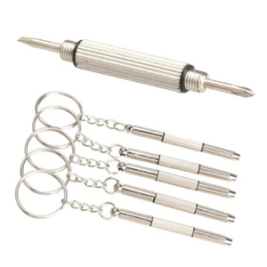 Mini 3-in-1 Screwdriver Keychain Metal Tiny Tool Set Repair Glasses - Picture 1 of 12