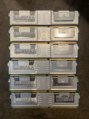 Lot of 6 Samsung 1GB DDR2-667 PC2-5300F 2Rx8 ECC FBDIMM M395T2953EZ4-CE66 - Image 1 of 2