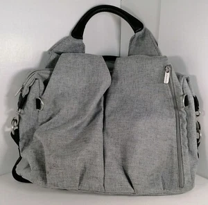 Bolso cambiador de pañales para bebé con escote casual/essig, gris melange - Excelente - Imagen 1 de 9