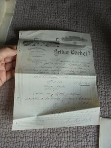 Ancienne Facture Papier à Entête Huilerie Arthur Corbel Courseulles sur Mer 1914 - Picture 1 of 1