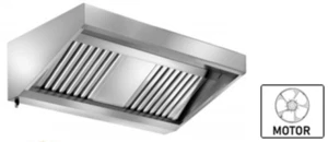 Wandhaube mit Motor Edelstahl Beleuchtung 1600x700x450mm Filtertyp B ohne Regler - Bild 1 von 1