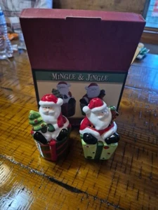 Salero y pimentero de Navidad galleta barril regalos de Papá Noel - Imagen 1 de 8