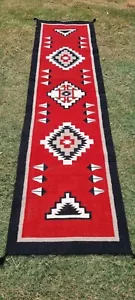 Handwoven Kilim wool Runner Navajo Kilim Size 2.6x10 Free Shipping - Picture 1 of 8