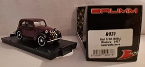 1884. BRUMM R031 FIAT 1100 (508c) 1937 Bicolore Amaranto/Nero - Duotone MB - Bild 1 von 5