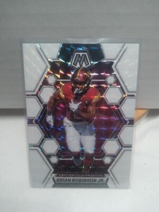 2023 Panini Mosaic White Prizm 2/25 Brian Robinson Jr Card #244