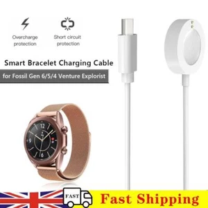 Smart Watch Charger Dock Magnetic PD Type-C for Fossil Gen 6/5/4 (White) - Zdjęcie 1 z 11