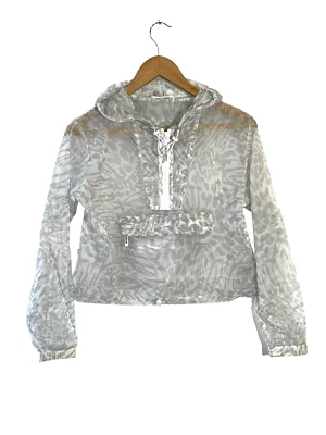 Sudadera corta con capucha Good American talla 0 gris empaquetable con estampado de animales transparentes - Nueva Foto 1 de 4