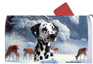 Dalmatian Winter Wonderland Mail Box Cover - Picture 1 of 4
