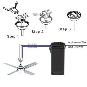 Universal Ceiling Fan Lamp Light Remote Control Receiver Kit Timing Wireless220 - Picture 1 of 14