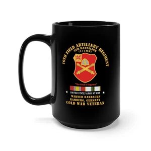 Taza Negra 15oz - 6º Batallón, 10º Regimiento de Artillería de Campo - Cuartel Warner - Imagen 1 de 2