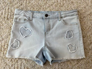 Cherokee Girls Stretch Adjustable Waist Denim Shorts sz X-Large (waist 32") - Picture 1 of 9