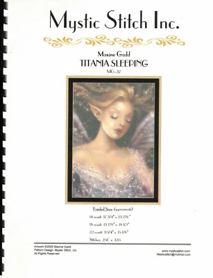 Marco de hadas dormidas Titania patrón de punto de cruz por Mystic Stitch Inc Foto 1 de 2