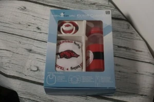 Baby Fanatic Gift Set - University of Arkansas - Bottle - Binkie - Bib - Picture 1 of 1