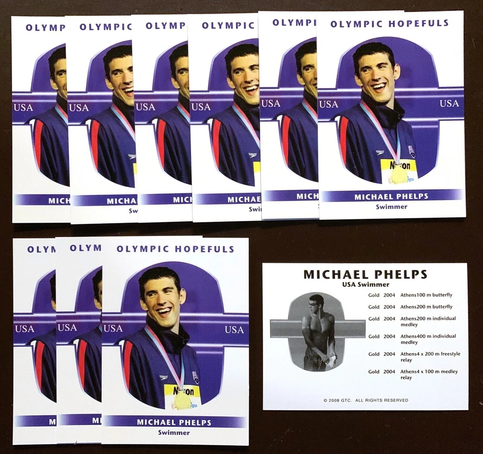 (una) Tarjeta de Michael Phelps Natación 2008 GTC EE. UU. Olympic Hopefuls Foto 1 de 1