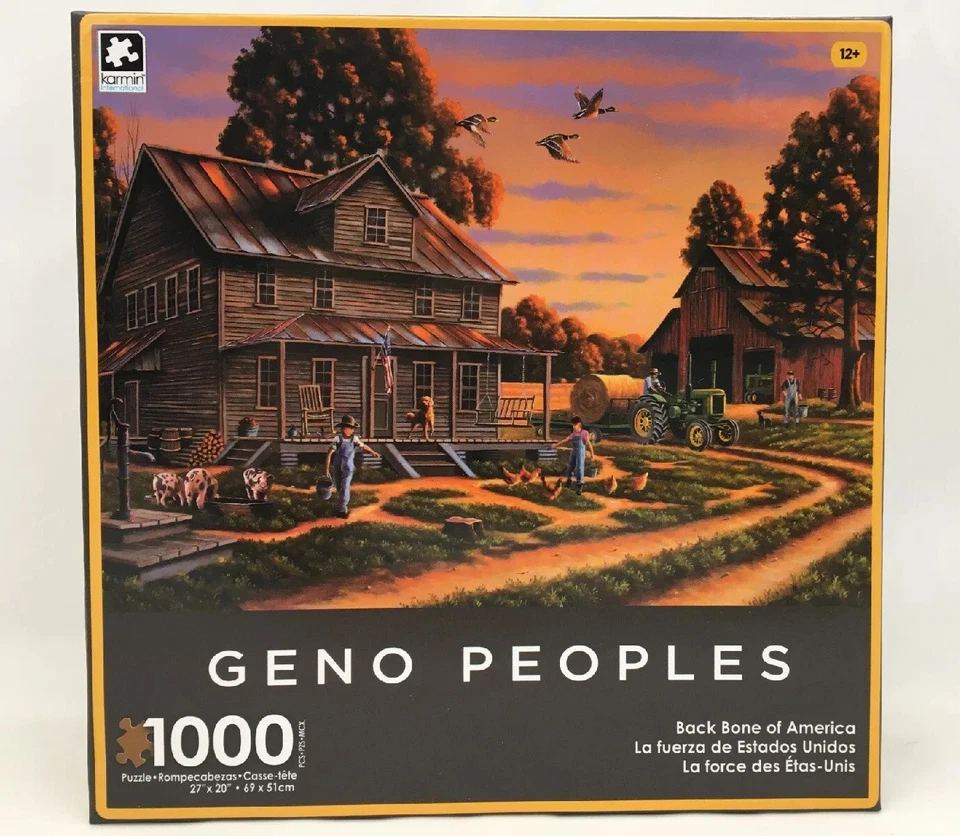 Geno Peoples 1000 шт. головоломка — «Задняя кость Америки» — новая - Изображение 1 из 4