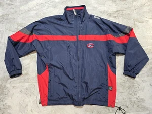 Vintage CCM Montreal Canadiens NHL Full Zip Windbreaker Track Jacket Mens Sz M  - Picture 1 of 12
