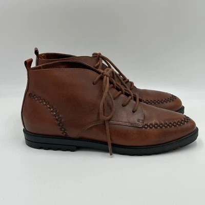 Botas chukka vintage Sporto para mujer talla 7M de cuero con cordones al tobillo marrón rojizo Foto 1 de 4