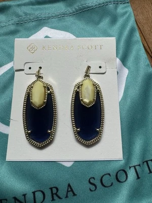 Pendientes Elle Kendra Scott amarillo y azul. 2 piedras personalizado fabuloso Foto 1 de 4