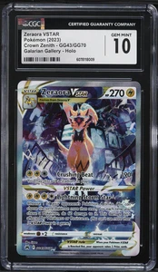2023 Pokemon SWSH Crown Zenith Alt Art Zeraora VSTAR #GG43 CGC 10 GEM MINT - Picture 1 of 1