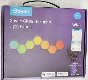 Govee Glide Hexa Light Panels, RGBIC Hexagon LED Wall Lights, Wi-Fi Smart Home - Picture 1 of 7