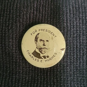 Spilla Campagna Presidenziale 1916 per il Presidente Charles E. Hughes 1972 Riproduzione - Foto 1 di 2