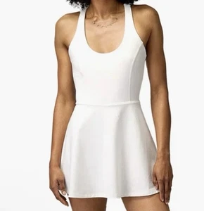 Spiritual Gangster Lexi Active Dress White Twist Back Liner Shorts UVA/UVB • NWT - Picture 1 of 3