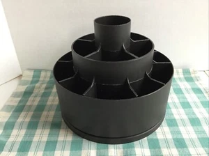 PAMPERED CHEF Utensil Tool Turn-About Carousel Lazy Susan - Black - Picture 1 of 3