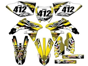 2008-2017 RMZ 450 MAYHEM Yellow Senge Graphics Kit Compatible with Suzuki - Picture 1 of 10
