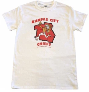 1968 kansas city CHIEFS NFL football retro white t-shirt QT1983 - Picture 1 of 2
