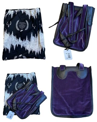 Nuevo BOLSO DE HOMBRO EXPANDIBLE NIKE para mujer vintage de cuero y terciopelo púrpura Foto 1 de 4