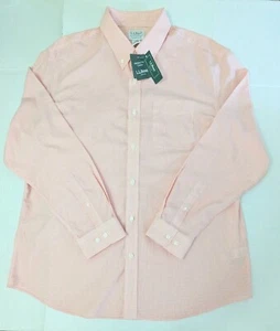 L.L. Bean Men's Traditional Fit Plaid Coral Reef Long Sleeve Shirt Size L NWT - Picture 1 of 7