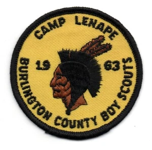 Parche de la Reserva Scout Lenape 1963 (Consejo del Condado de Burlington), como nuevo - Imagen 1 de 1