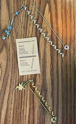 Acessório Hair Twisters prata e ouro tom rabo de cavalo envoltório, JB - Imagem 1 de 4