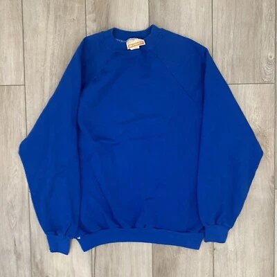 Suéter Vintage Años 70 Sears Activewear Azul Cuello Redondo Adulto Talla Grande Hecho en EE. UU. Foto 1 de 4