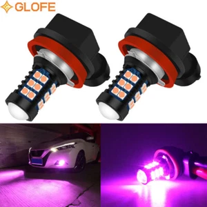 Bombillas antiniebla LED GLOFE Lighting 2x 2400lm H11 H8 rosa púrpura 3030 30-SMD - Imagen 1 de 8