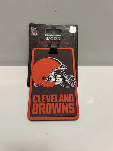 CLEVELAND BROWNS RUBBER BAG TAG NFL LICENSED LUGGAGE TAG,NEVER USED Cover