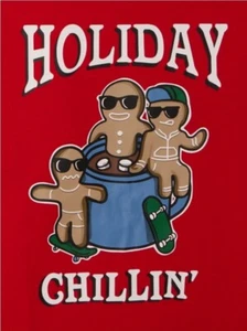 Vacaciones Navidad Camisa Niños Talla 8 Pan de Jengibre Hombre - Imagen 1 de 2