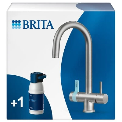 BRITA mypure P1 3-Way Water Filter Tap, Round, Including 1x P1000 Water Filter - Image 1 of 4