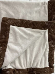 George Tan Brown Swirls Baby Blanket 30x40 - Picture 1 of 3