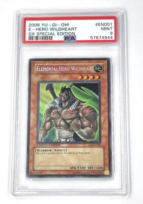  Yugioh Elemental Hero Wildheart GSE-EN001 GX Special Edition PSA 9 - Image 1 of 2
