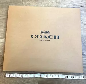 NUEVA Caja de Regalo Coach Auténtica Marrón Plegable Aplanada Tamaño Mediano 13x10.5x4.5 - Imagen 1 de 4