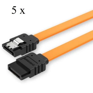 5 x SATA 3.0 SATAiii 6Gb/s Data Cable Wire 14" For HDD Hard Drive SSD Orange US - Picture 1 of 2