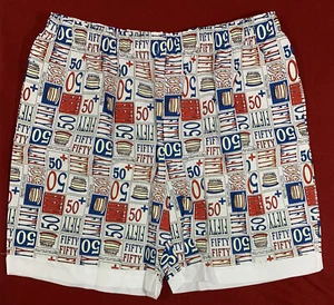 Men's 50th Birthday Print NEW Lounge Shorts Elastic Waist Large/X Large - Picture 1 of 4